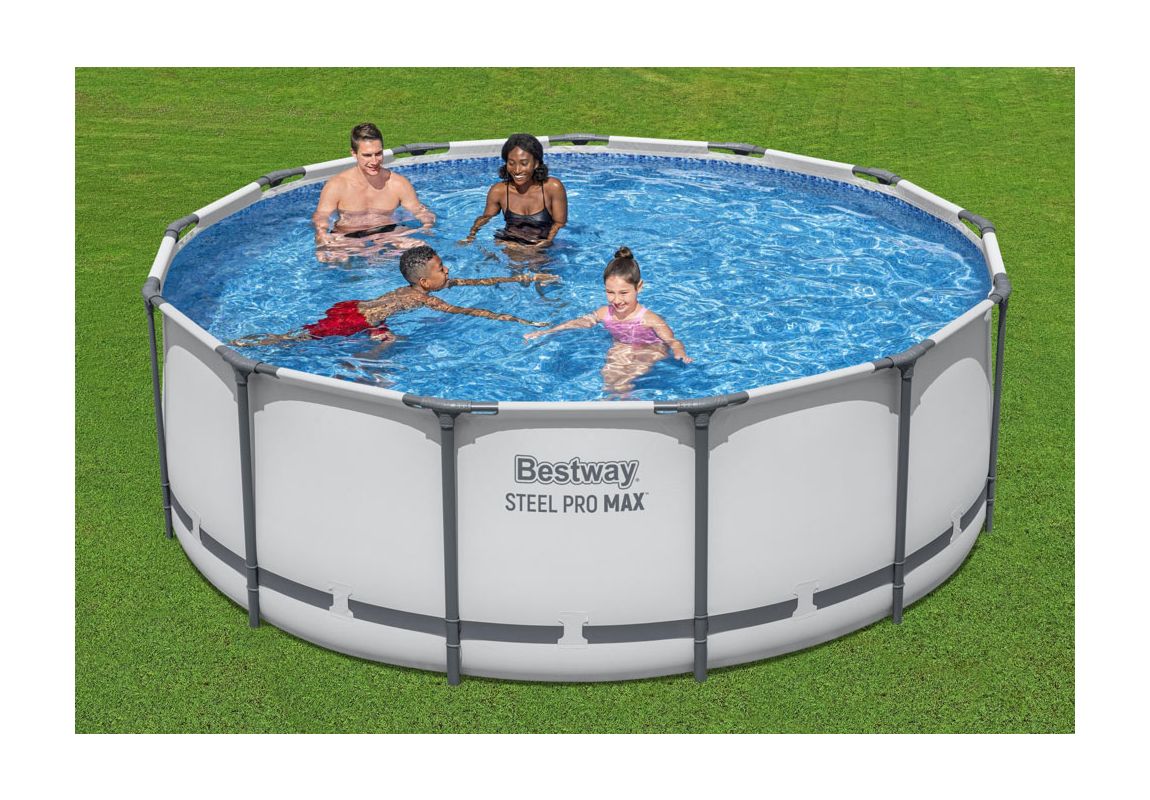 Montažni bazen Steel Pro MAX™ | 396 x 122 cm s kartušno filtrsko črpalko