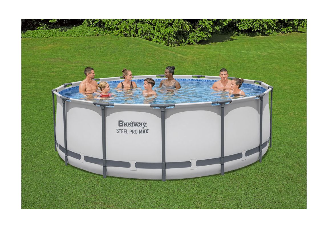 Montažni bazen Steel Pro MAX™ | 427 x 122 cm s kartušno filtrsko črpalko