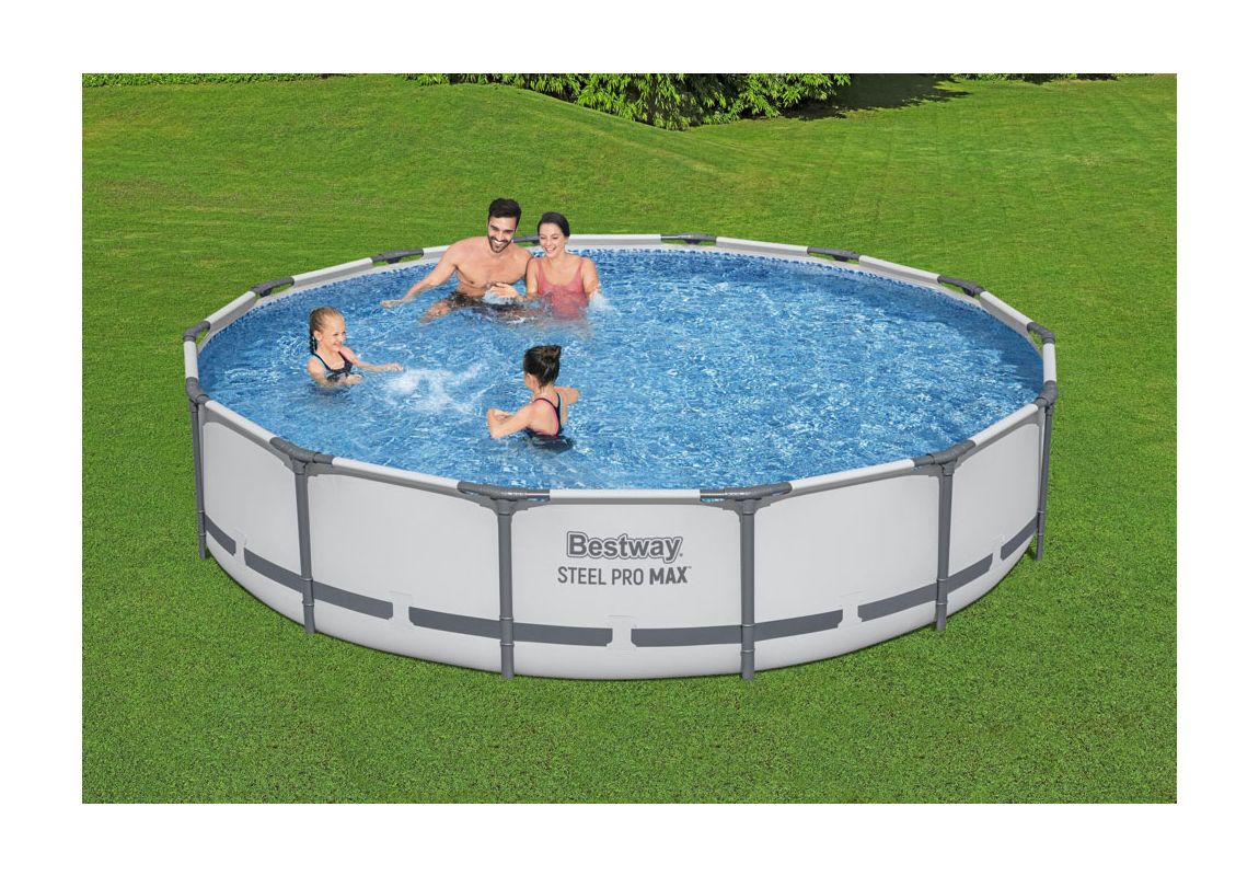 Montažni bazen Steel Pro MAX | 427 x 84 cm s kartušno filtrsko črpalko