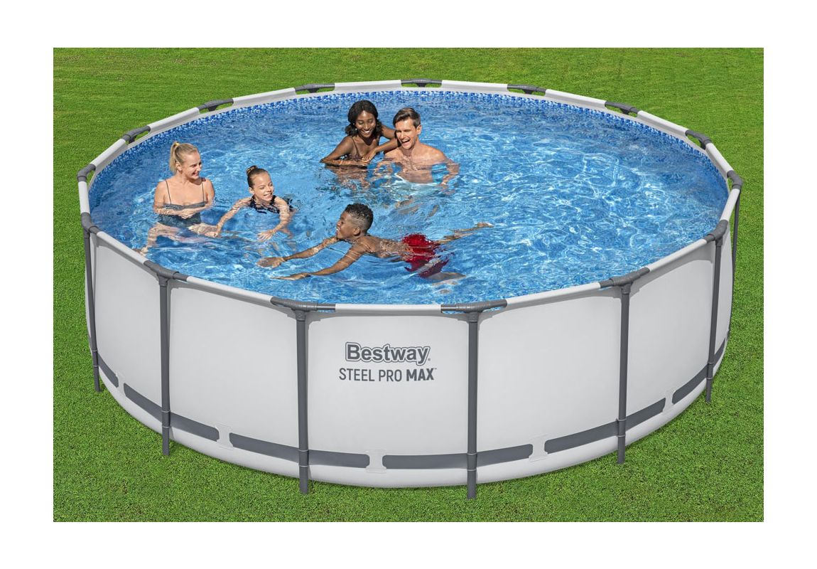 Montažni bazen Steel Pro MAX™ | 457 x 122 cm s kartušno filtrsko črpalko