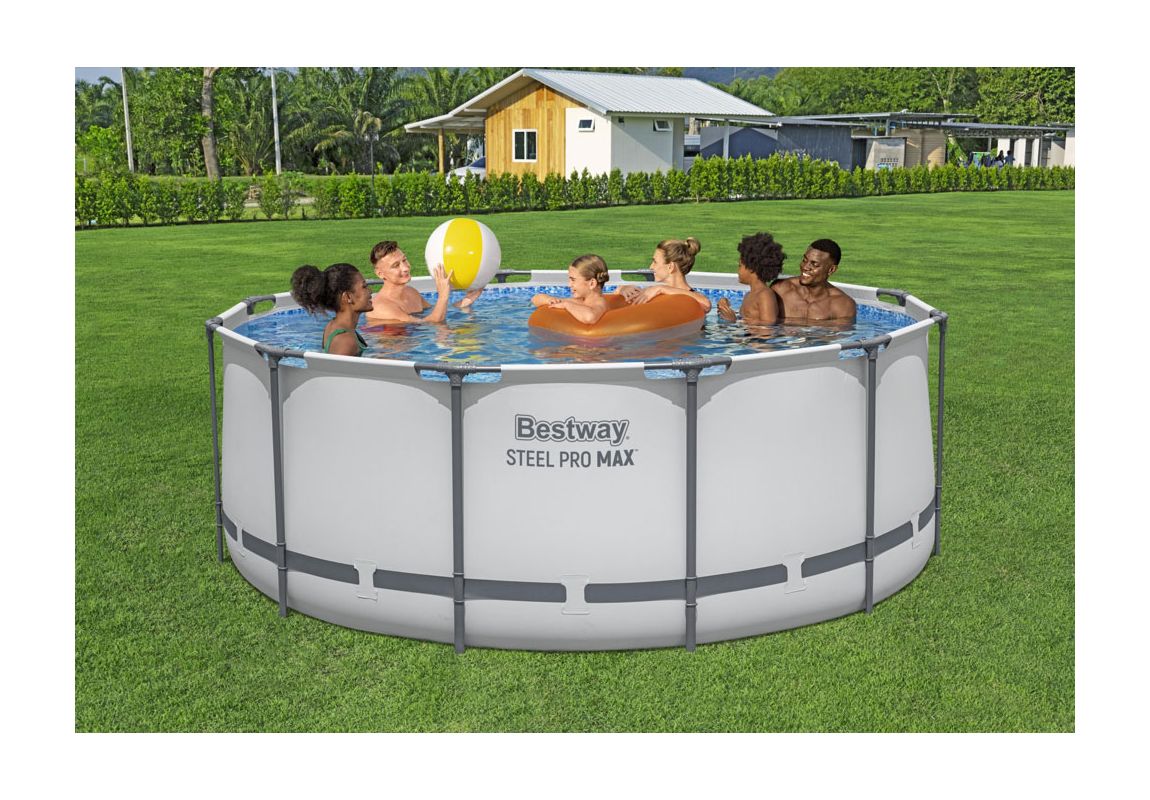 Montažni bazen Steel Pro MAX™ | 366 x 122 cm s kartušno filtrsko črpalko