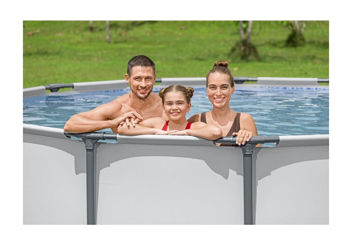Montažni bazen Steel Pro MAX™ | 427 x 107 cm s kartušno filtrsko črpalko