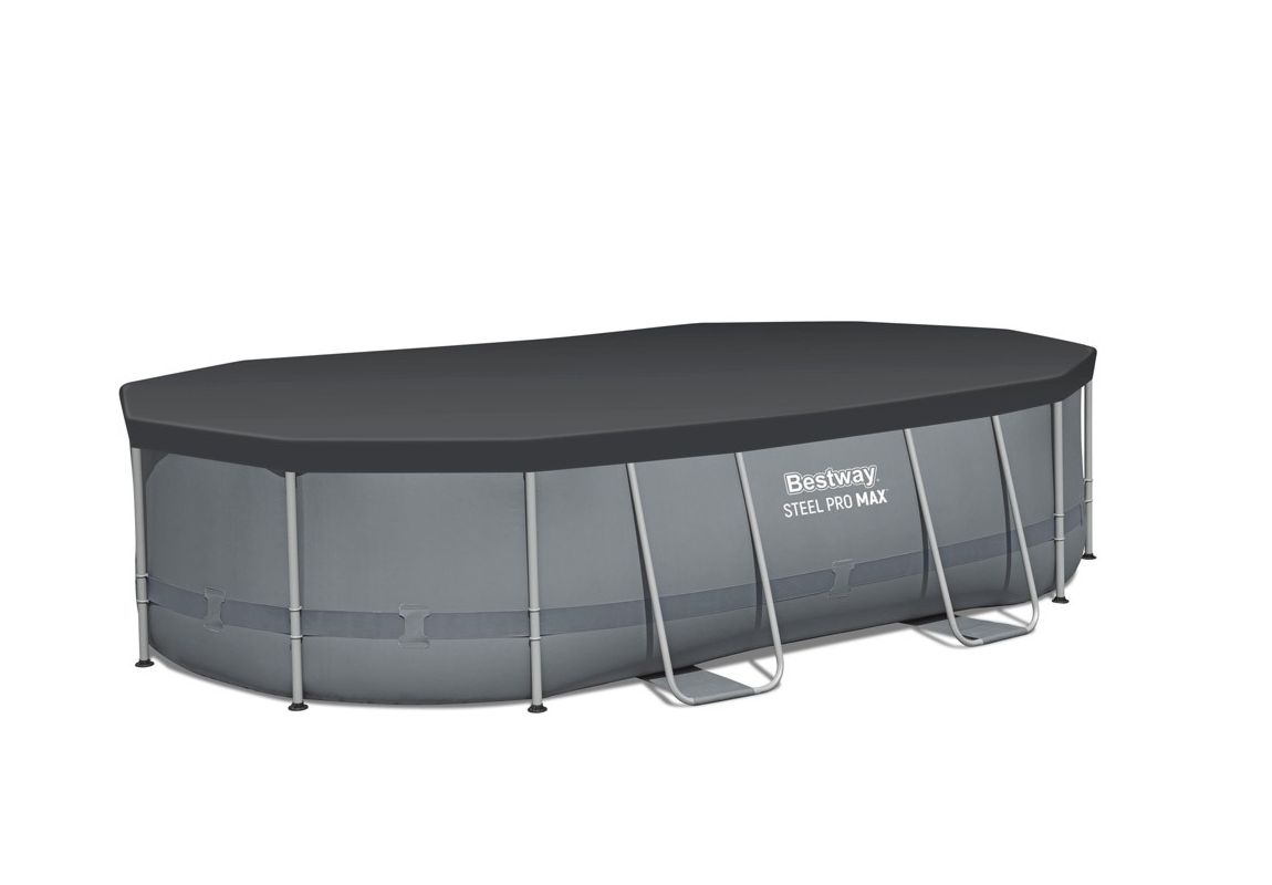 Montažni bazen Steel Pro MAX | 488 x 305 x 107 cm s kartušno filtrsko črpalko