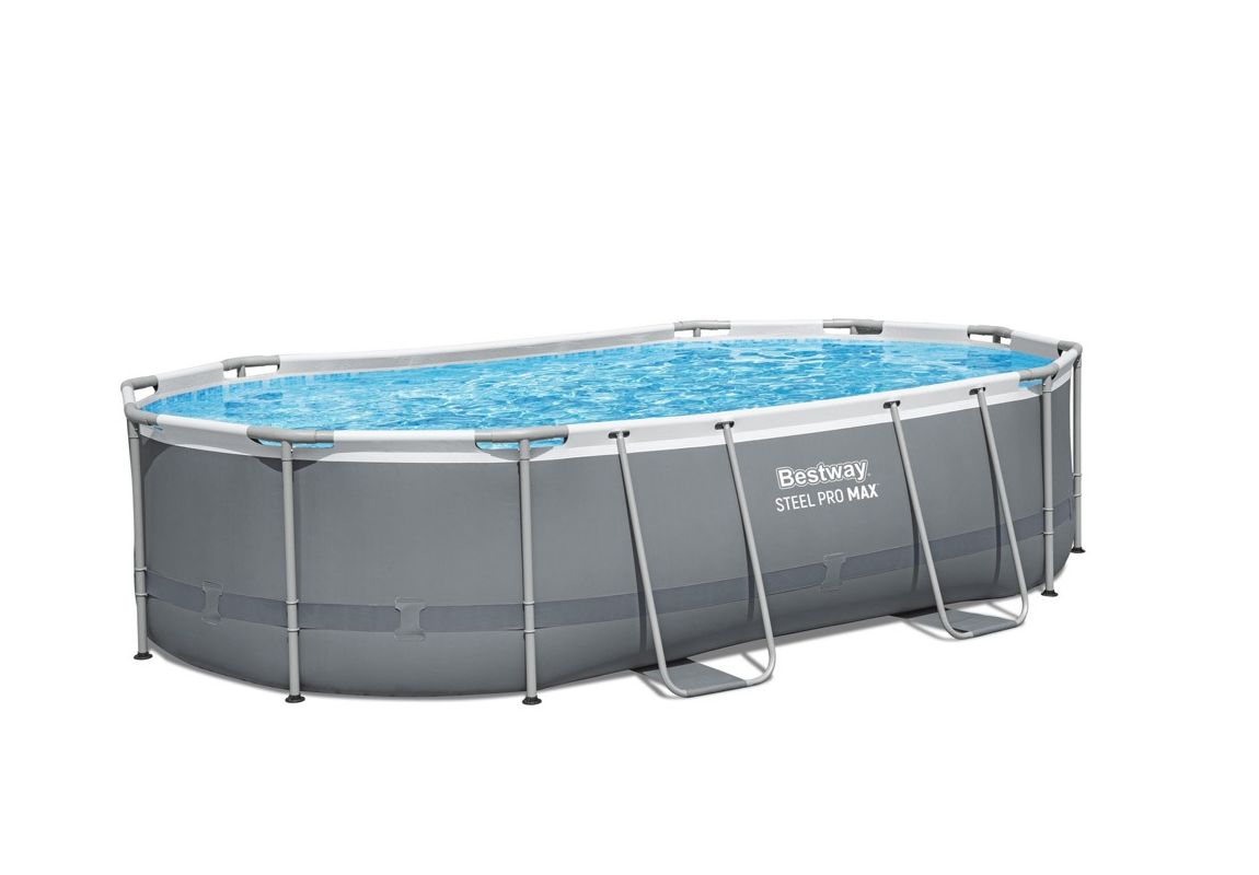 Montažni bazen Steel Pro MAX | 488 x 305 x 107 cm s kartušno filtrsko črpalko