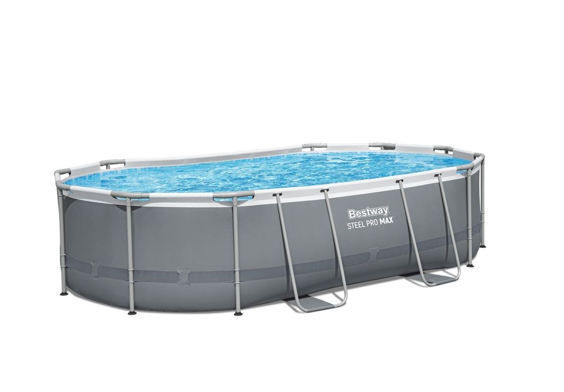 Montažni bazen Steel Pro MAX | 488 x 305 x 107 cm s kartušno filtrsko črpalko