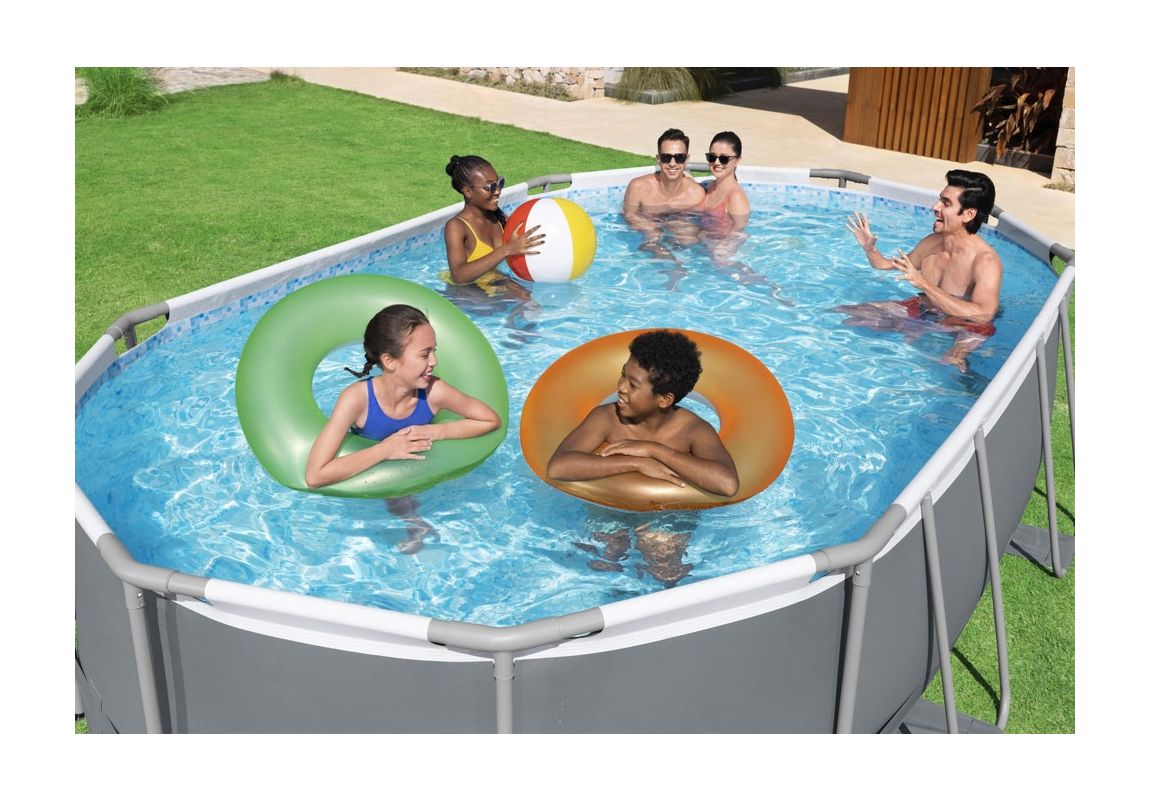 Montažni bazen Steel Pro MAX | 488 x 305 x 107 cm s kartušno filtrsko črpalko