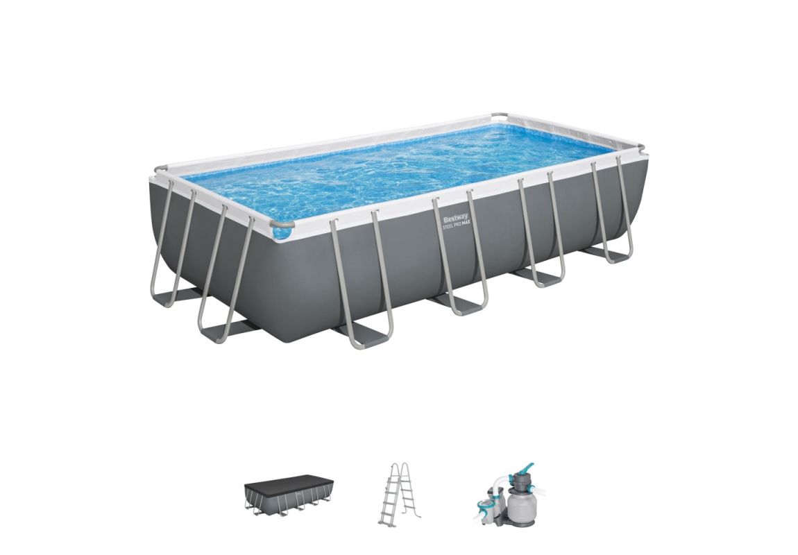 Montažni bazen Steel Pro MAX | 549 x 274 x 122 cm s filtrsko črpalko na pesek