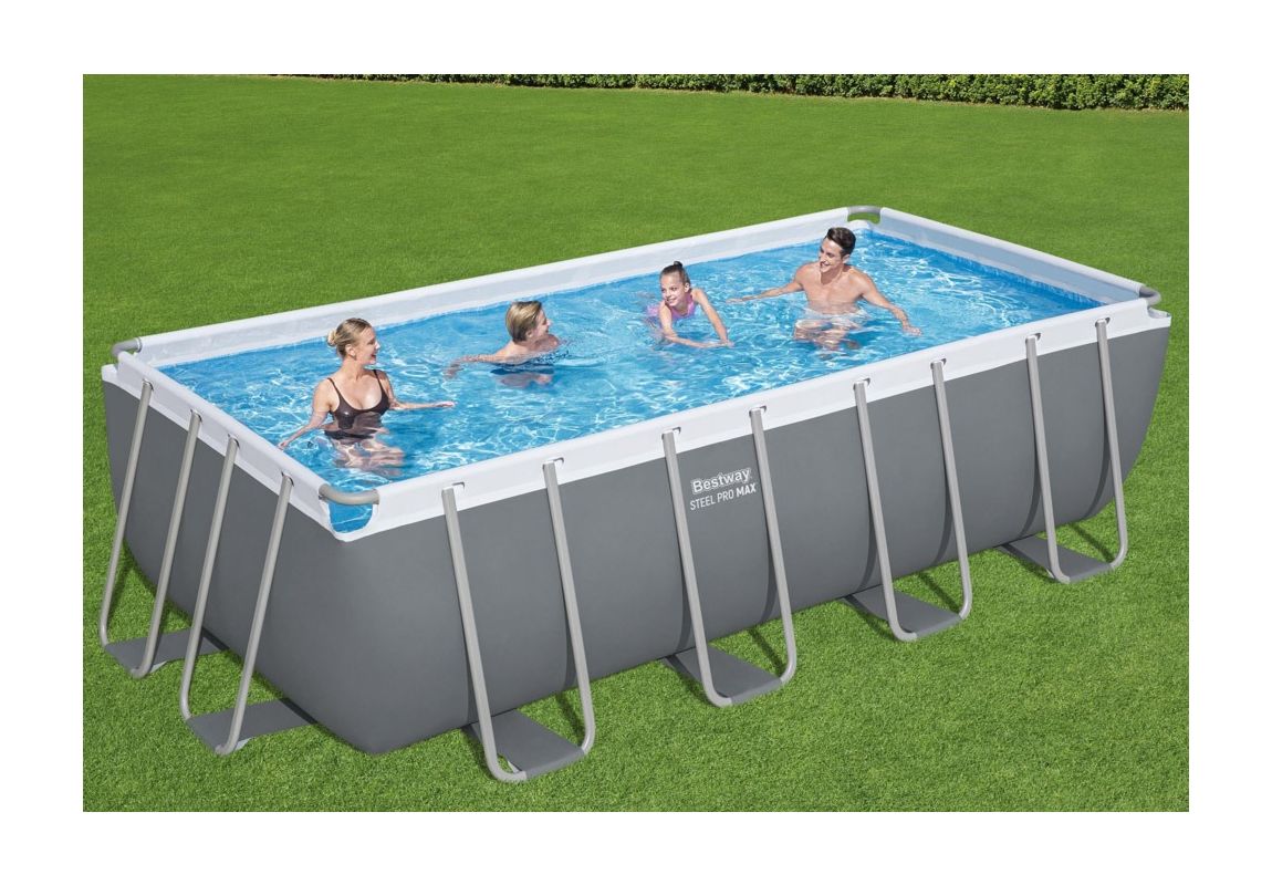 Montažni bazen Steel Pro MAX | 488 x 244 x 122 cm s filtrsko črpalko na pesek