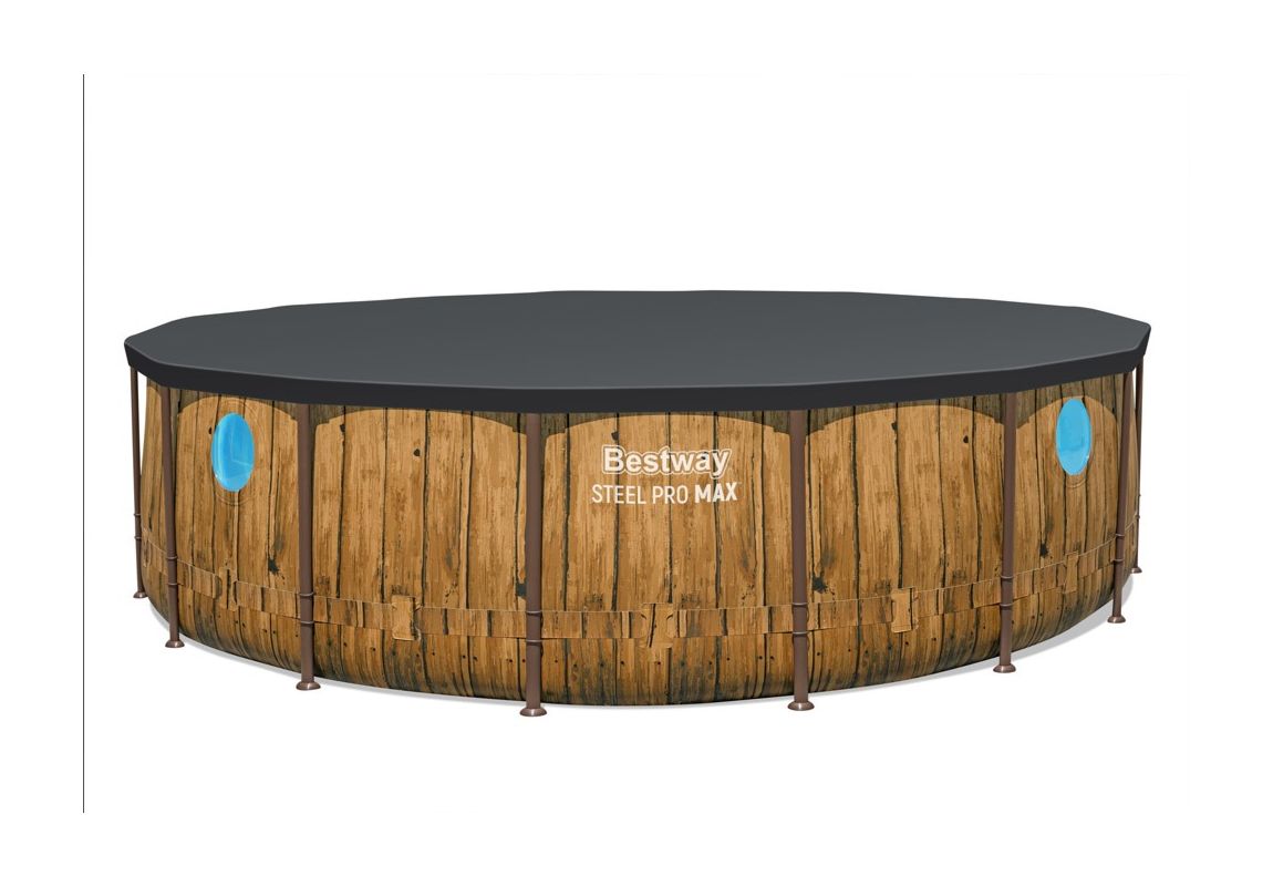 Montažni bazen Power Steel™ Swim Vista™ | 488 x 122 cm z vzorcem lesa s kartušno filtrsko črpalko