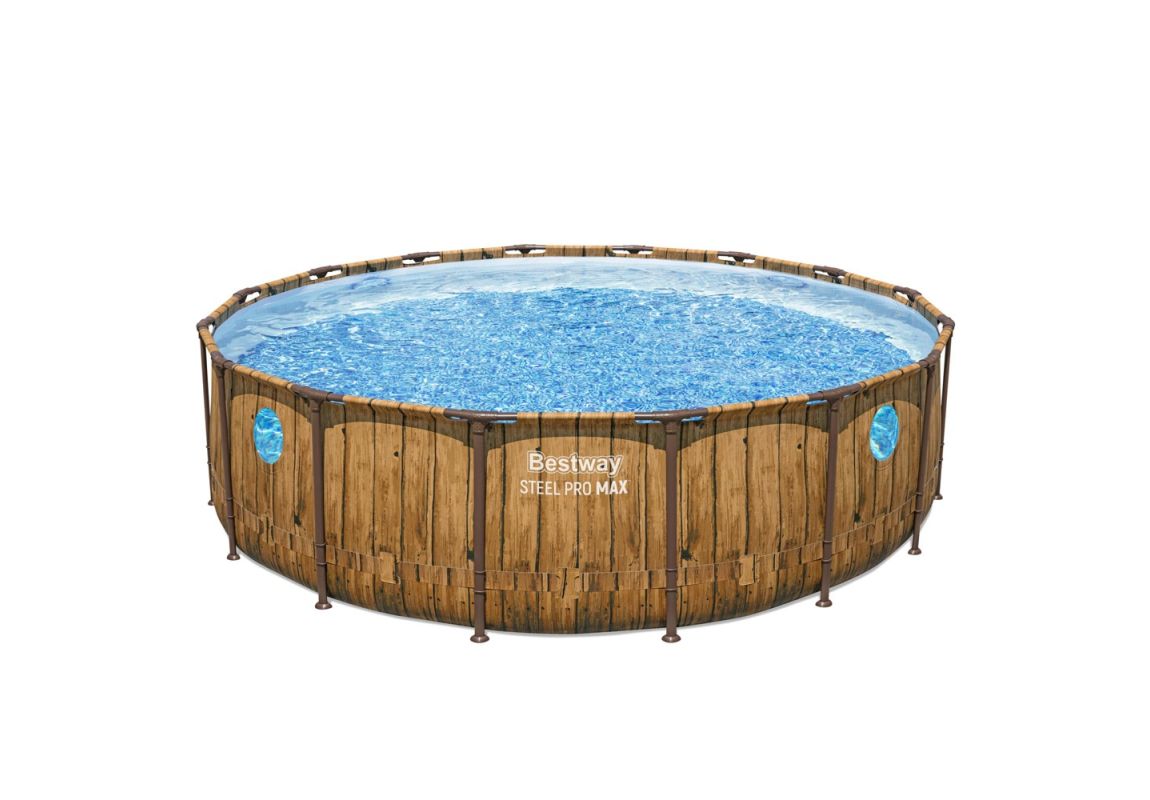 Montažni bazen Power Steel™ Swim Vista™ | 488 x 122 cm z vzorcem lesa s kartušno filtrsko črpalko