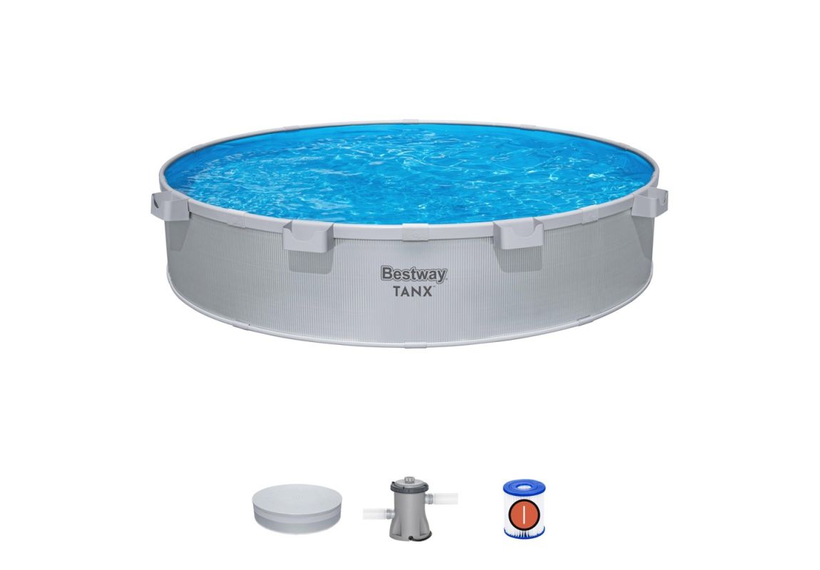 Montažni bazen TANX | 305 x 61 cm s kartušno filtrsko črpalko