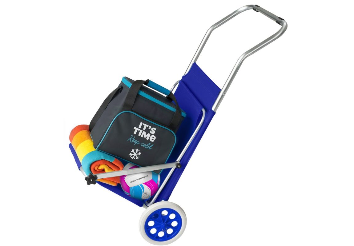 ItStime zložljiv ležalnik Haiti Deluxe s kolesi | 146 x 62 x 15 cm