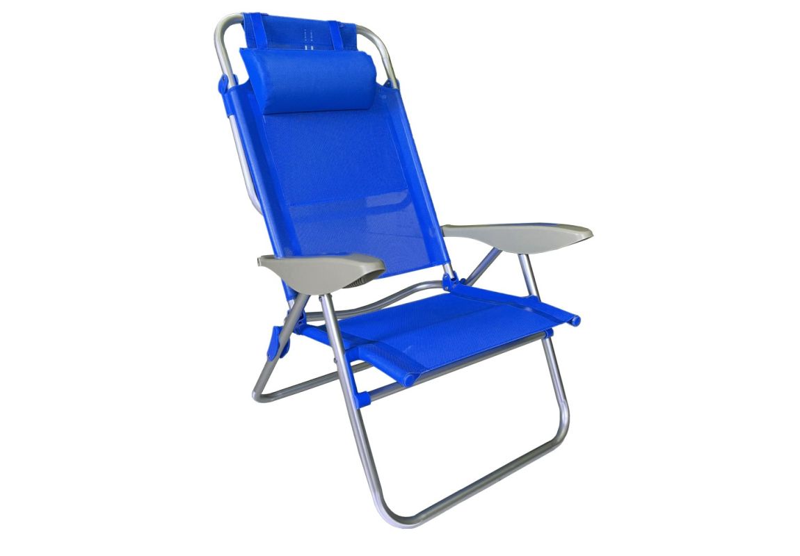 ItStime zložljiv stol/ležalnik Tulum Deluxe | 47 x 59 x 30/87 cm