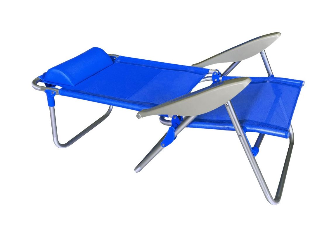 ItStime zložljiv stol/ležalnik Tulum Deluxe | 47 x 59 x 30/87 cm