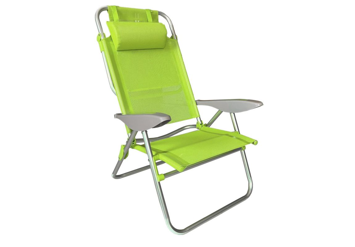 ItStime zložljiv stol/ležalnik Tulum Deluxe | 47 x 59 x 30/87 cm