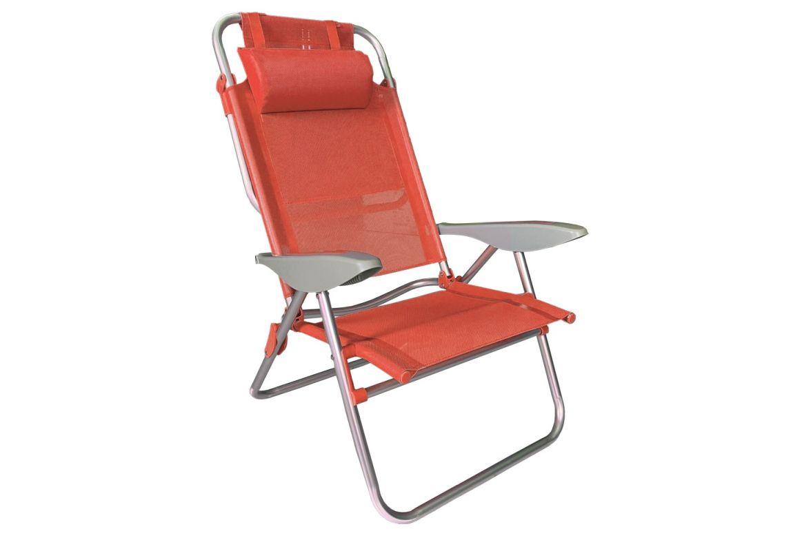 ItStime zložljiv stol/ležalnik Tulum Deluxe | 47 x 59 x 30/87 cm