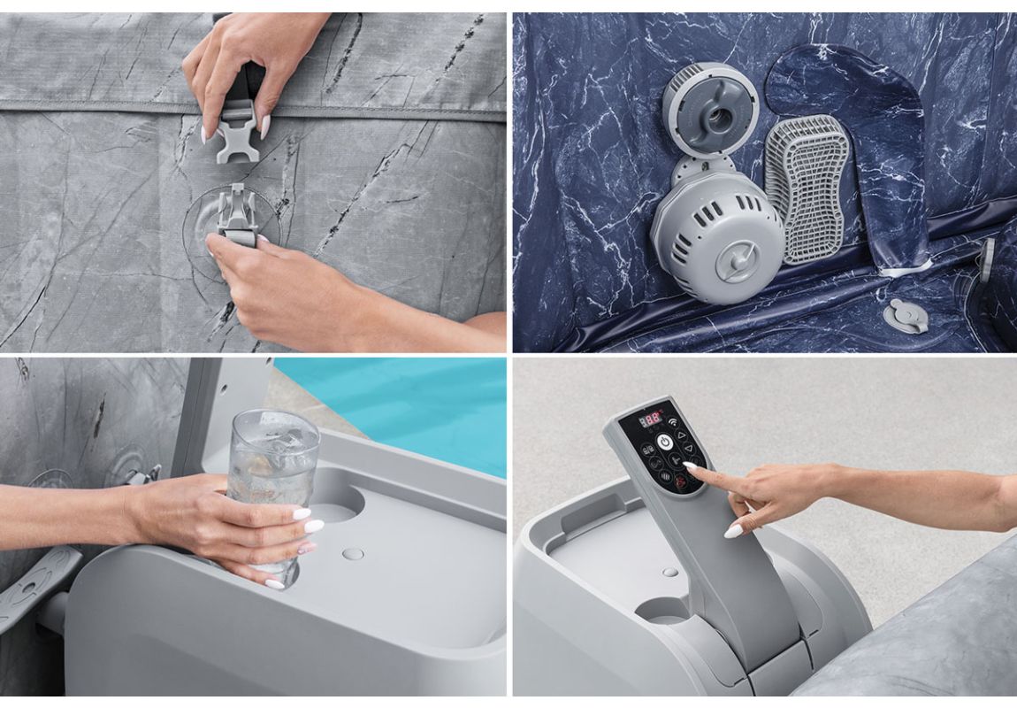 Masažni bazen (jacuzzi) Lay-Z-Spa San Francisco Smart Hydrojet Pro | 230 x 230 x 71 cm