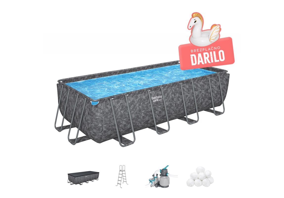 Montažni bazen APX 365 I 549 x 274 x 132 cm s filtrsko črpalko na pesek