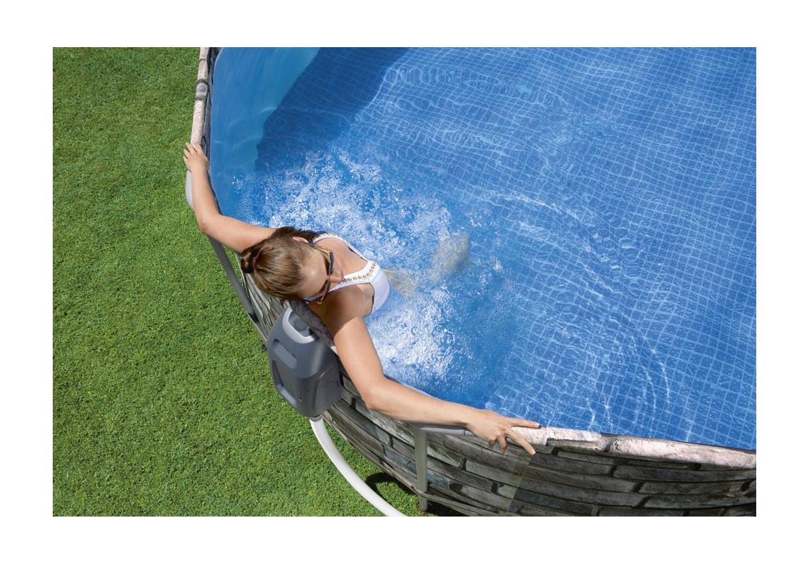 Montažni bazen Power Steel Comfort Jet Oval s kartušno filtrsko črpalko | 610 x 366 x 122 cm