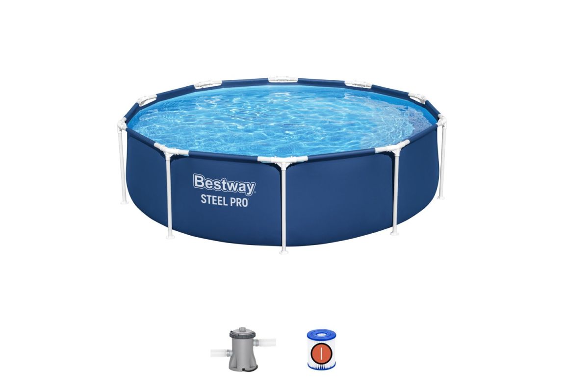 Montažni bazen Steel Pro™ | 305 x 76 cm s kartušno filtrsko črpalko