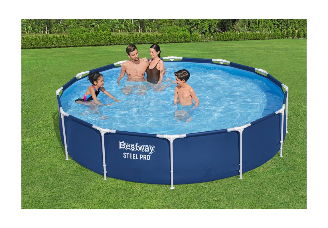 Montažni bazen Steel Pro™ | 366 x 76 cm s kartušno filtrsko črpalko