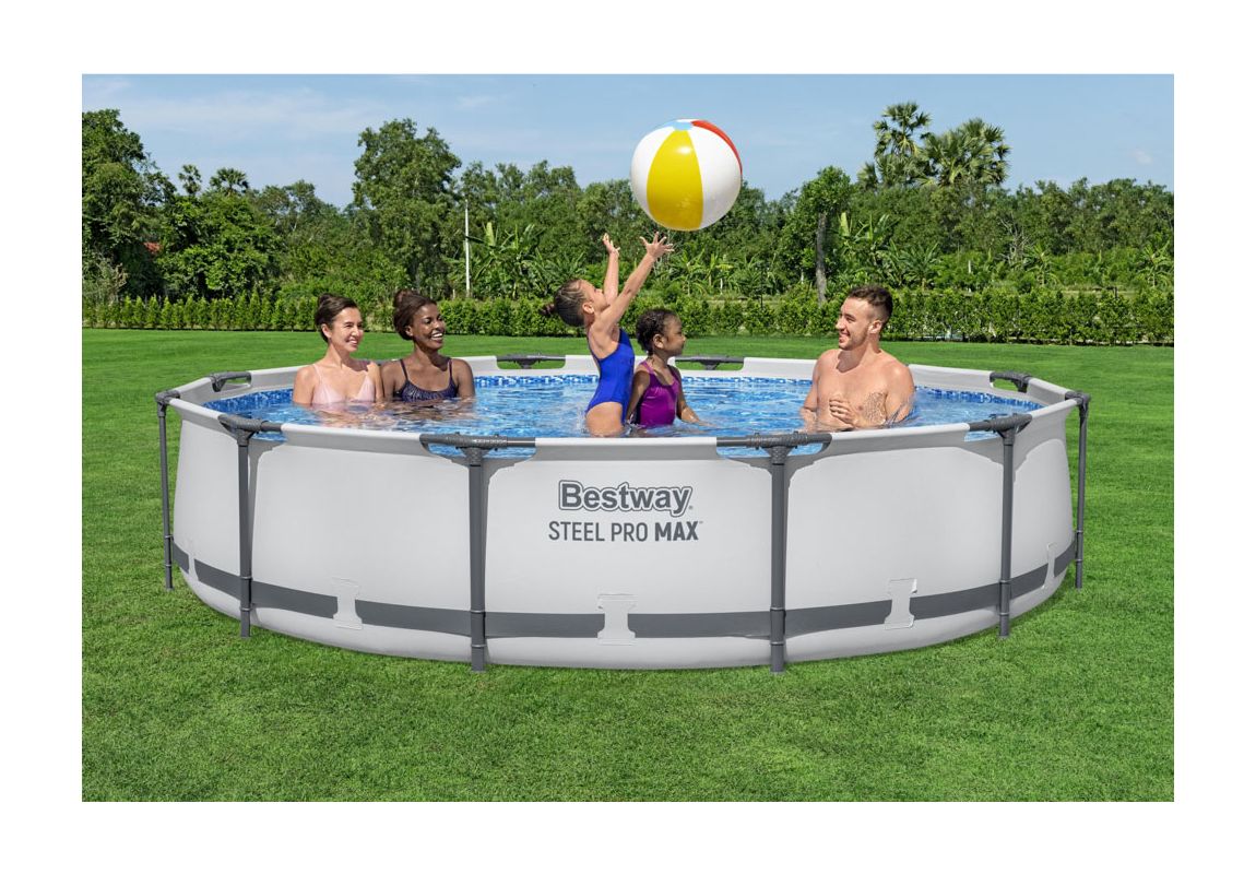 Montažni bazen Steel Pro MAX™ | 366 x 76 cm s kartušno filtrsko črpalko