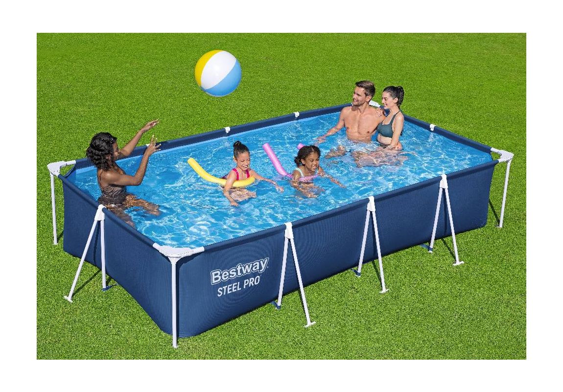 Montažni bazen Steel Pro | 400 x 211 x 81 cm s kartušno filtrsko črpalko