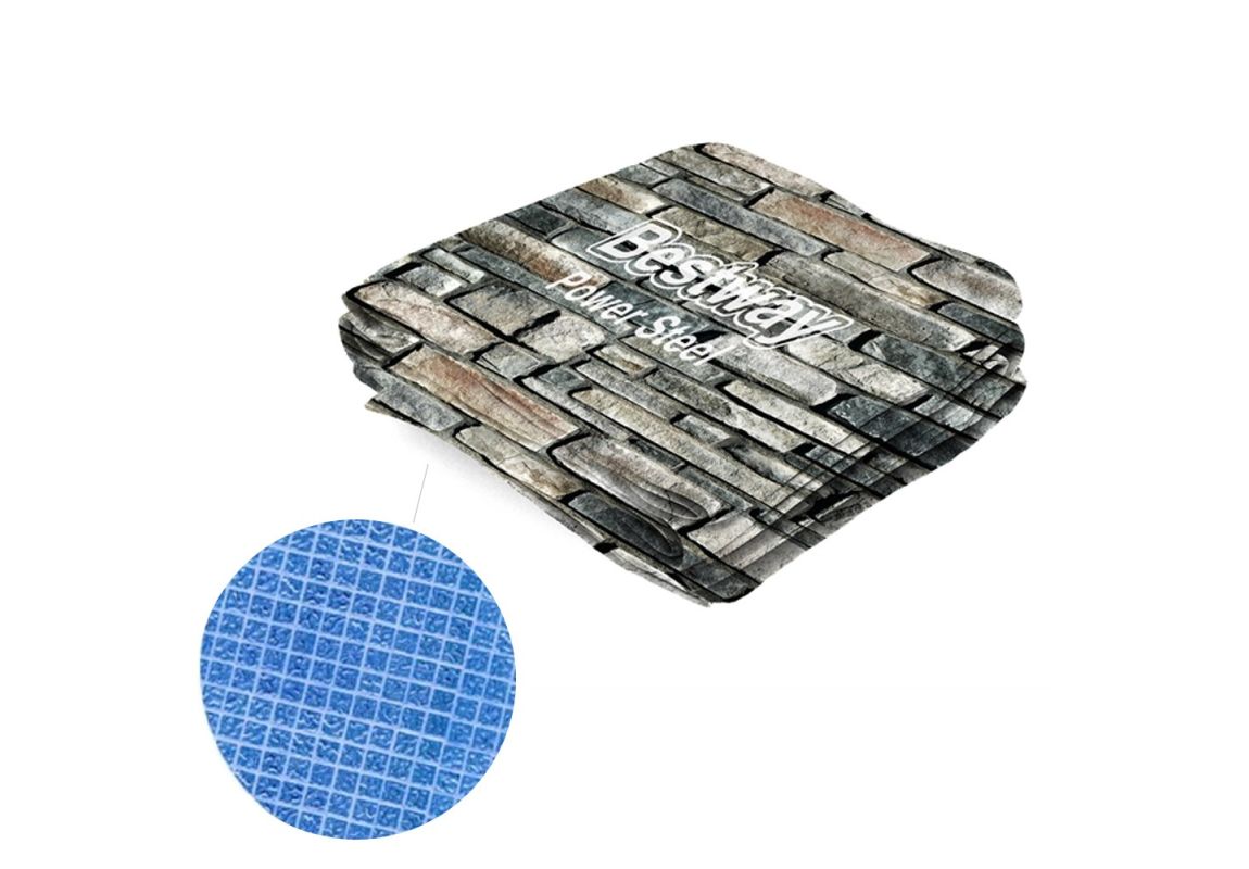 Rezervno platno za bazen Power Steel Round z vzorcem kamna | 427 x 122 cm