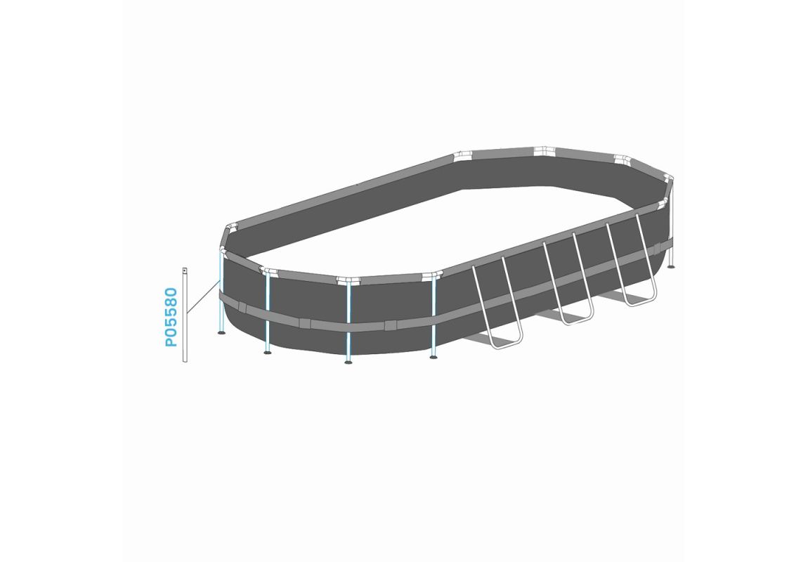Rezervna noga za bazen Power Steel Oval | 610 x 366 x 122 cm in 549 x 274 x 122 cm
