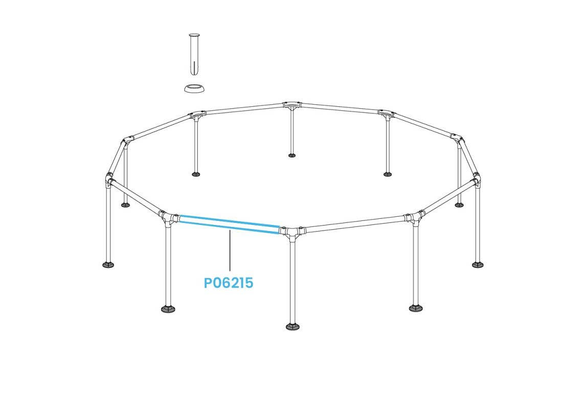 Rezervna zgornja prečka za bazen Steel Pro MAX | 305 in 366 x 76 cm