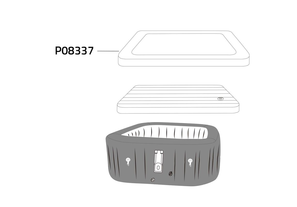 Rezervno zunanje pokrivalo za Lay-Z-Spa Hawaii Smart Airjet | 180 x 180 x 71 cm