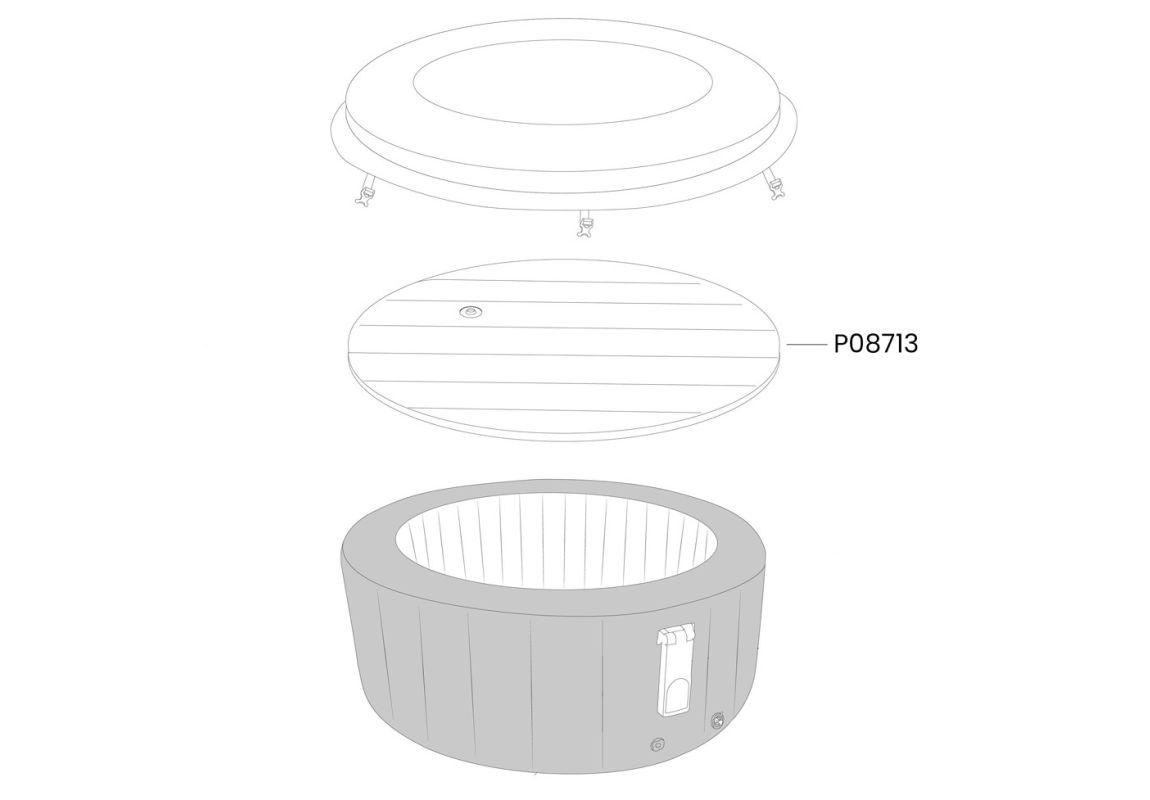 Rezervni napihljiv pokrov za masažni bazen Lay-Z-Spa |196 × 71 cm