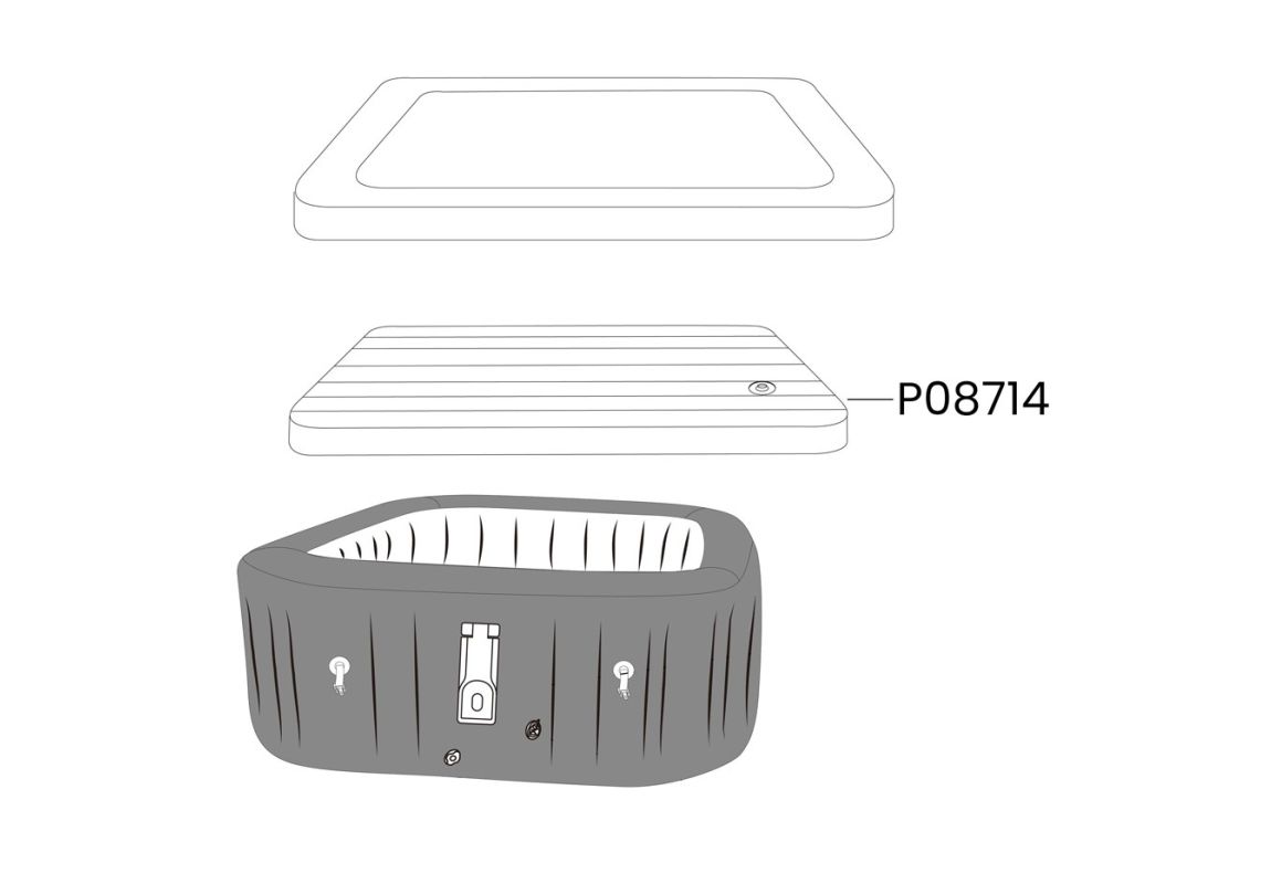 Rezervni napihljiv pokrov za masažni bazen Lay-Z-Spa Hawaii MaxHold EnergySense UltraFit | 180 x 180 x 71 cm