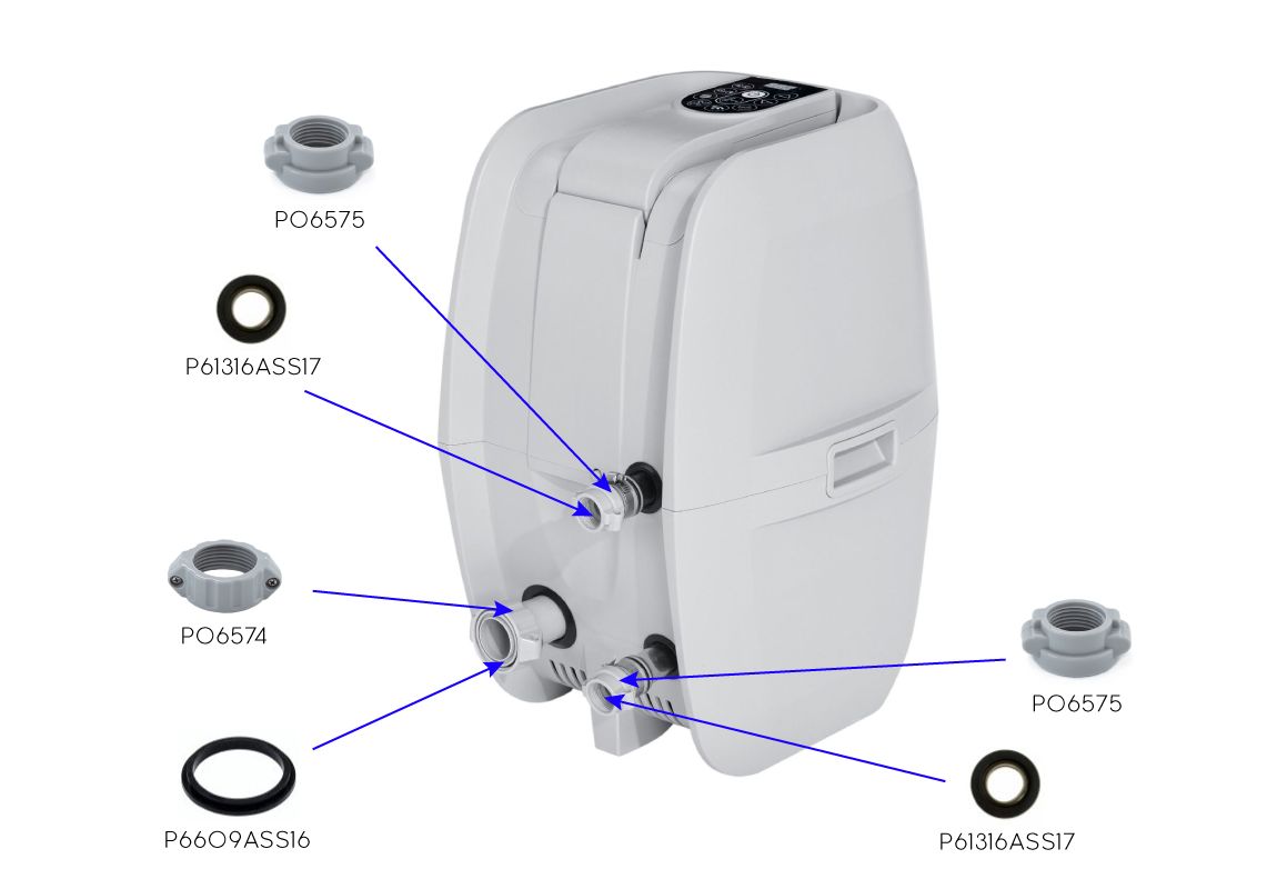 Rezervna priključna matica za napihovalno odprtino Lay-Z-Spa® AirJet™ in HydroJet (s tesnilom in 2 vijaki)