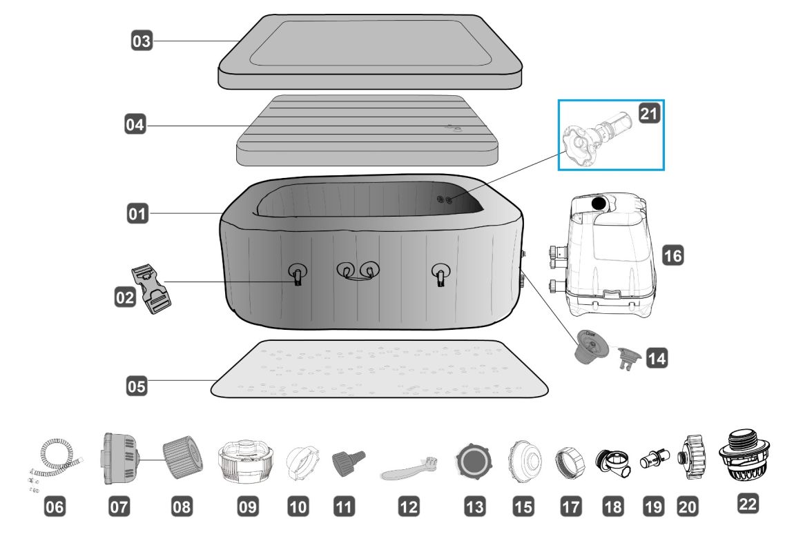 Rezervna šoba za Lay-Z-Spa®