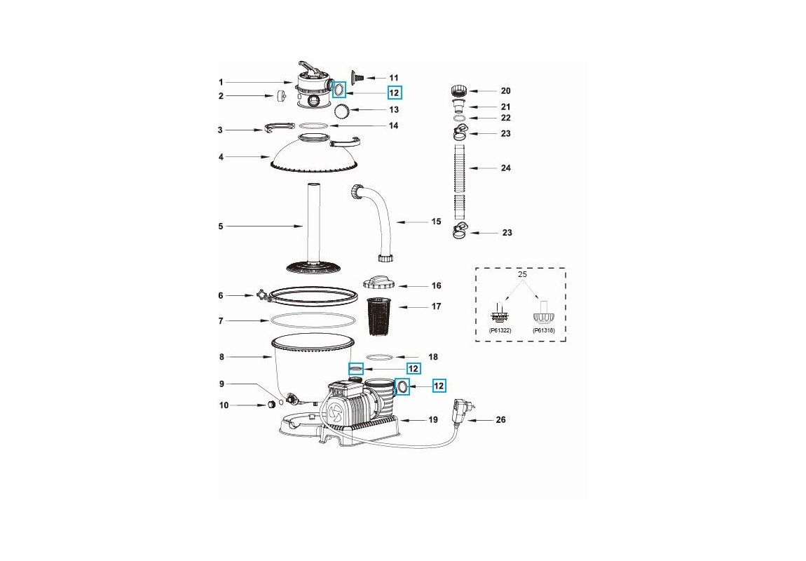 Rezervno tesnilo za cev Bestway® | 38 mm