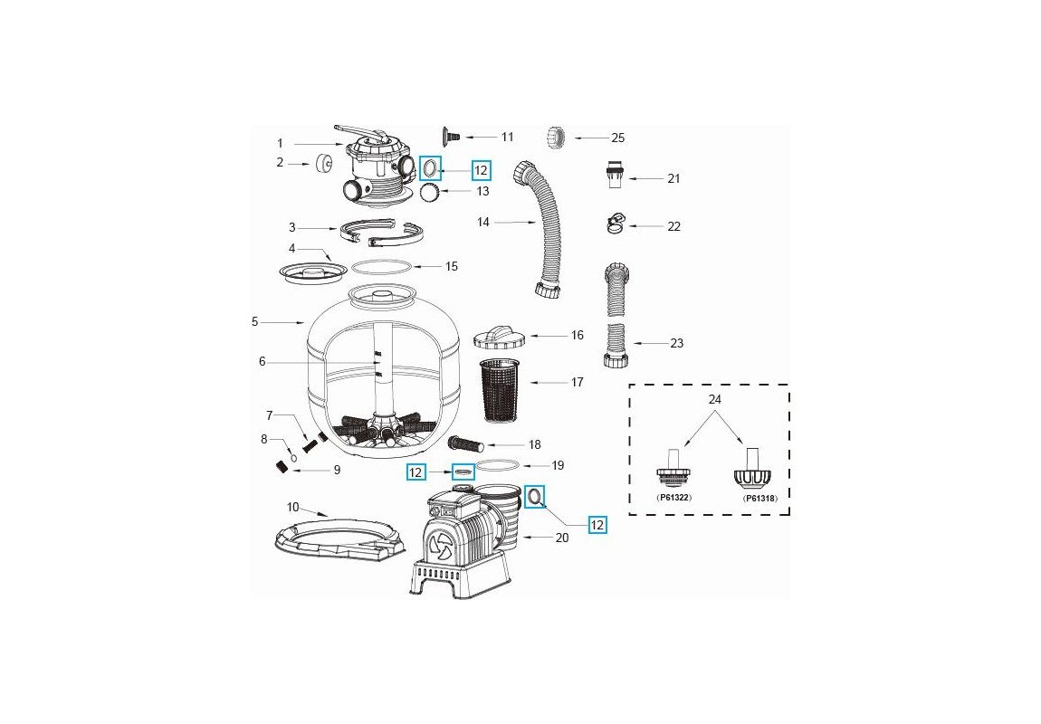 Rezervno tesnilo za cev Bestway® | 38 mm