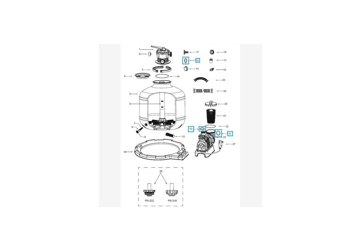 Rezervno tesnilo za cev Bestway® | 38 mm