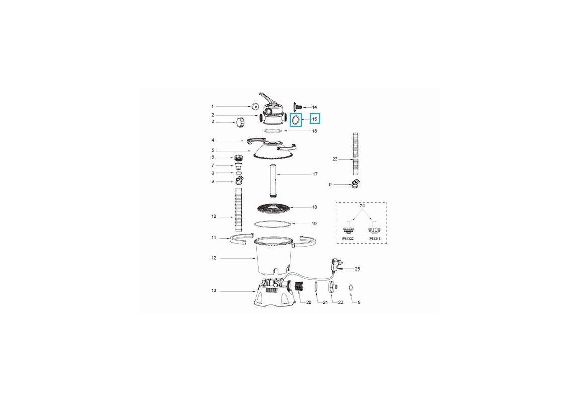 Rezervno tesnilo za cev Bestway® | 38 mm