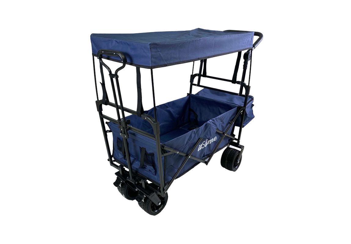 Zložljiv transportni voziček ItStime z nadstrešnico | 133 x 58 x 100 cm