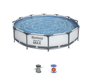 Montažni bazen Steel Pro MAX™ | 366 x 76 cm s kartušno filtrsko črpalko