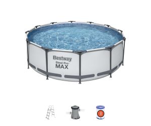 Montažni bazen Steel Pro MAX™ | 366 x 100 cm s kartušno filtrsko črpalko