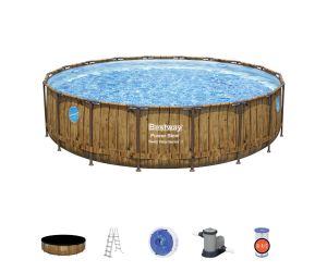 Montažni bazen Power Steel™ Swim Vista™ | 549 x 122 cm z vzorcem lesa s kartušno filtrsko črpalko